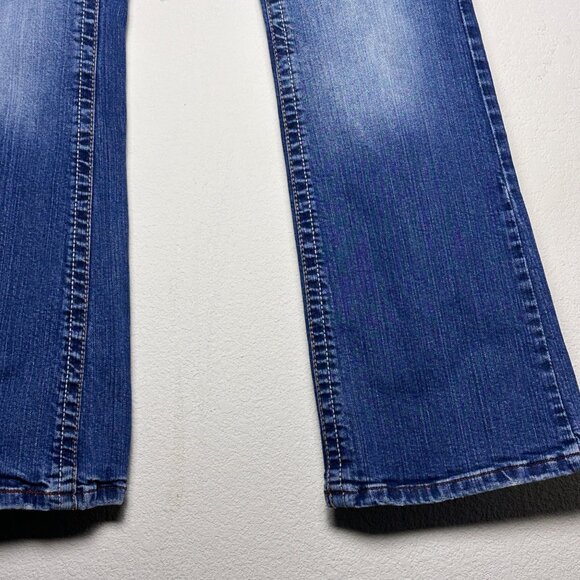 Aeropostale Hailey Skinny Women 9/10 Flare Denim Jean Pant Western Y2K Blue - Picture 10 of 12